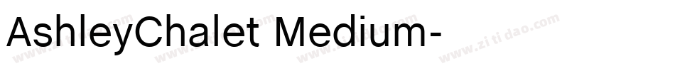 AshleyChalet Medium字体转换